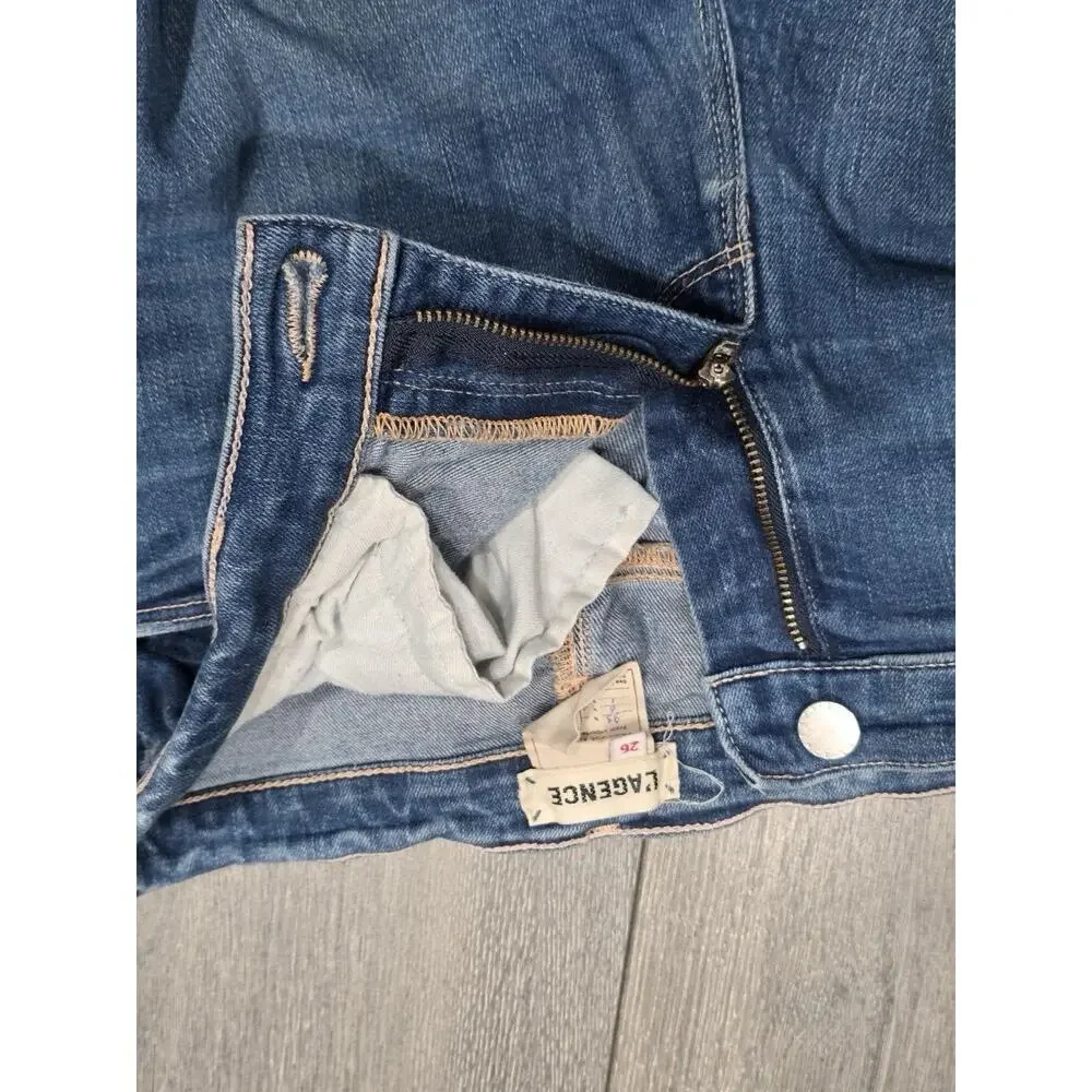 L’Agence Women’s Sada Mid Rise Cropped Jeans Distressed Size 26 A003428 - Picture 9 of 10